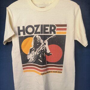 HOZIER Unreal Unearth 2024 Tour Shirt Men / Sz  S Cream  Short Sleeve Tee-Shirt